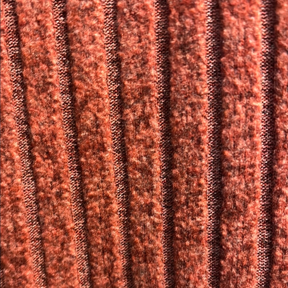 Women's Rust V-Neck Ribbed Top - Picture 5 of 5